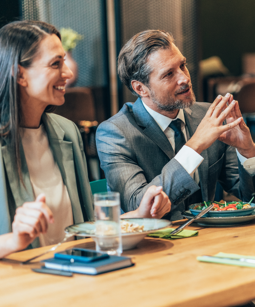 Business professionals meeting over lunch at Davison Country Club